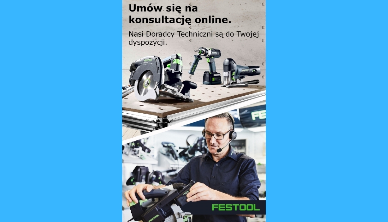 Festool Polska wprowadza konsultacje on-line