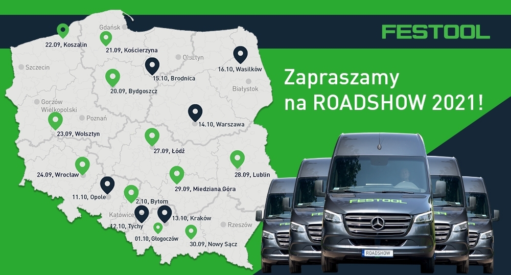 Spotkajmy się na Festool Roadshow 2021